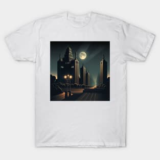 Art Deco Style Cityscape T-Shirt